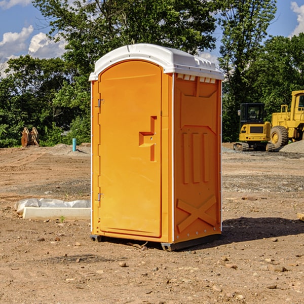 can i customize the exterior of the portable toilets with my event logo or branding in New Effington